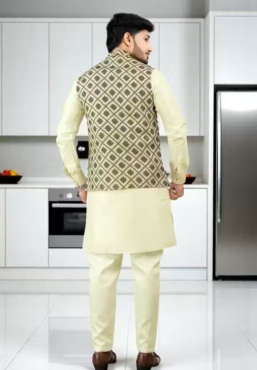 Classic Lakhnavi Koti Kurta Set – A Perfect Blend of Tradition and Elegance