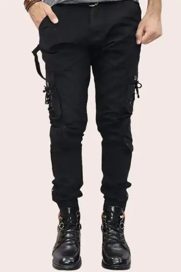 Men Cotton Blend Cargos