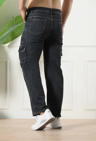 Men Denim Cargos
