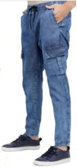 Men Denim Cargos