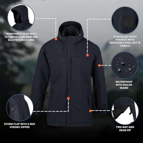 Propper Men's 3 in 1 Hardshell Parka Jacket Coat