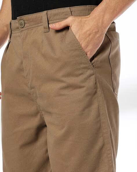DNMX Men Regular Fit Shorts with Insert Pockets