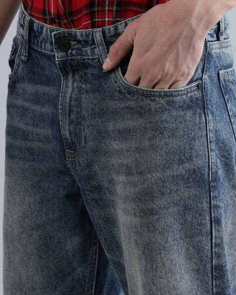 BENE KLEED Men Acid Wash Cotton Relaxed Fit Jeans
