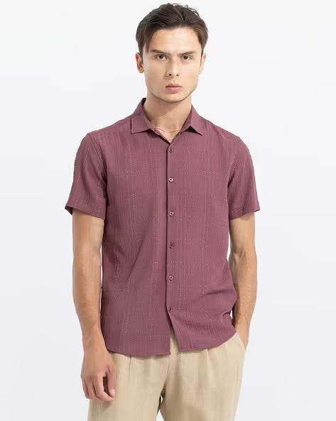 SNITCH Bubble Seersucker Regular Fit Shirt