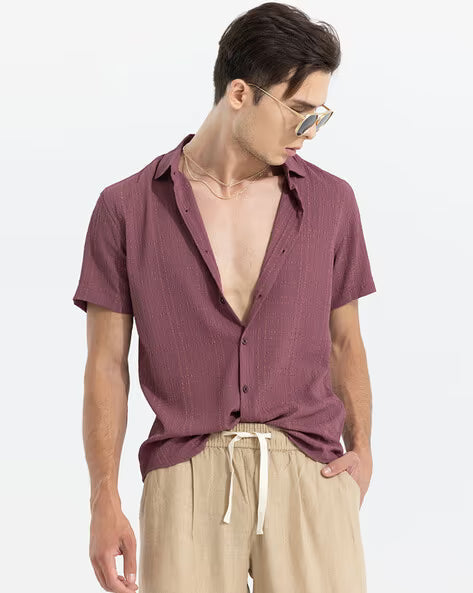 SNITCH Bubble Seersucker Regular Fit Shirt