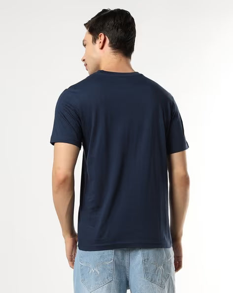 BUDA JEANS CO Regular Fit Crew-Neck T-Shirt with Logo Print