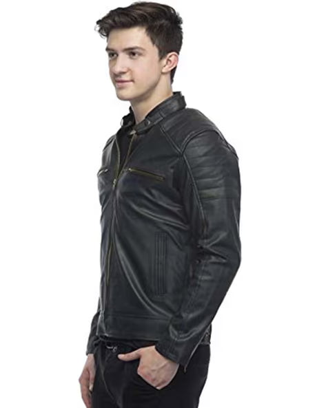 LEATHER RETAIL Men Bikers Jacket