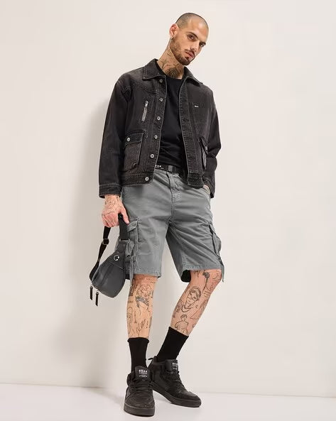 THE BEAR HOUSE Men Mid Rise Regular Fit Shorts