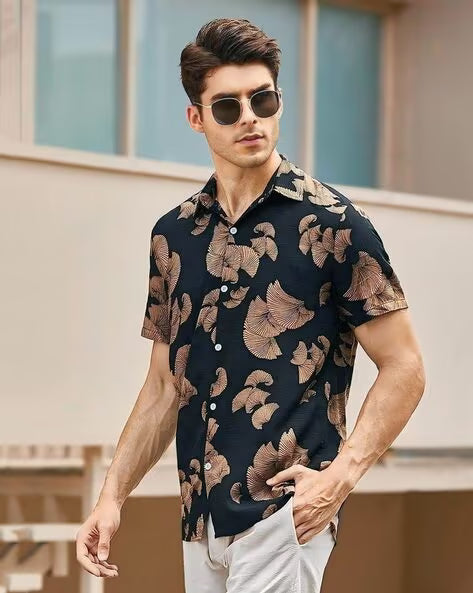 ALPHA TRIBE Men Floral Print Regular Fit Shirt