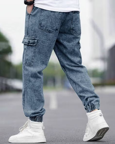 BUDA JEANS CO Men Jogger Jeans with Cargo Pockets
