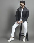 ALPHA TRIBE Men Quilted Zip-Front Jacket
