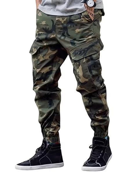 ALPHA TRIBE Men Camouflage Print Relaxed Fit Cargo Pants