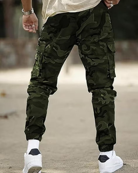 ALPHA TRIBE Men Camouflage Print Relaxed Fit Cargo Pants