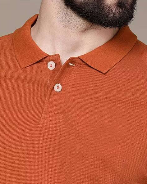 ALPHA TRIBE Men Regular Fit Polo T-Shirt