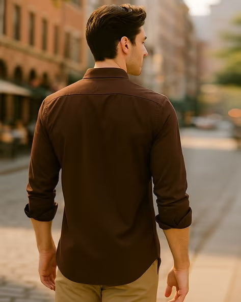 BUDA JEANS CO Men Regular Fit Spread-Collar Shirt