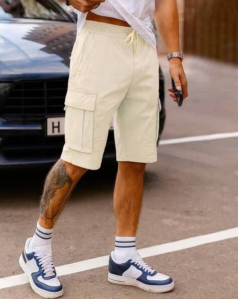 RAGZO Men Mid-Rise Regular Fit Cargo Shorts