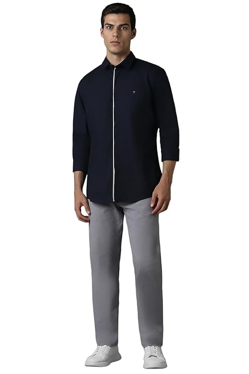 Louis Philippe Men's Solid Slim Fit Shirt