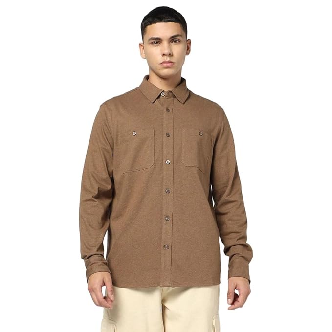 GAP Men's Solid Regular Fit Shirt