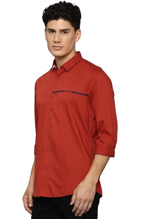 Louis Philippe Men's Cotton Solid Slim Fit Shirt