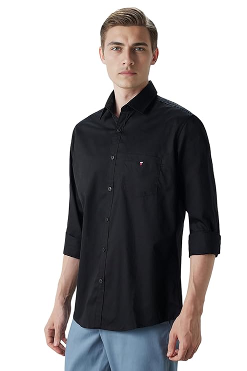 Louis Philippe Men's Solid Slim Fit Shirt