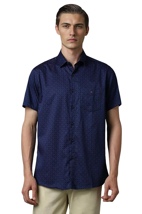 Louis Philippe Men's Solid Slim Fit Shirt