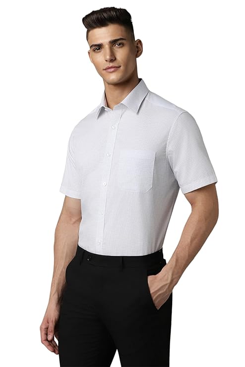 Louis Philippe Men's Checkered Classic Fit Shirt