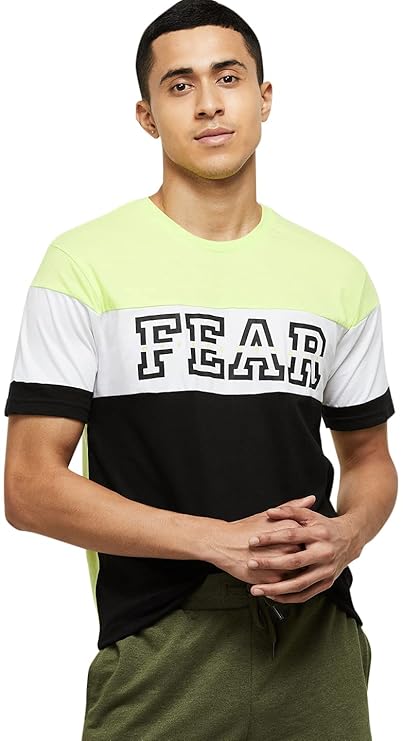 Max Men Colourblocked Crew Neck Slim Fit T-Shirt