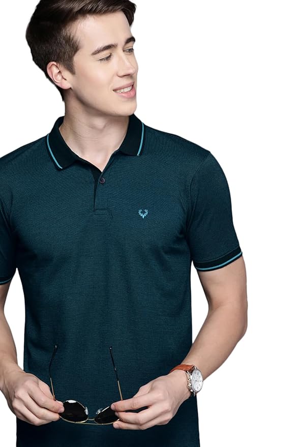 Allen Solly Men's Cotton Solid Regular Fit Polo Shirt