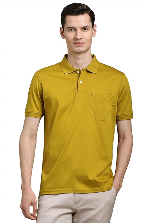 Louis Philippe Men's Solid Regular Fit T-Shirt