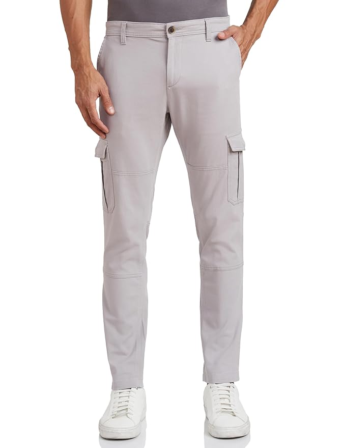 Amazon Brand - Symbol Men's Stretchable Slim Fit Cargo Pants | Chinos | Casual Trousers