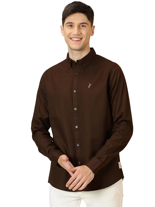 Thomas Scott Mens | Full Sleeve | Solid | Slim Fit | 100% Cotton | Button Down Collar | Shirts