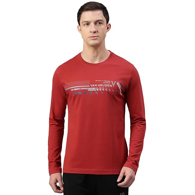 Van Heusen Men's Cotton Regular Fit T-Shirt