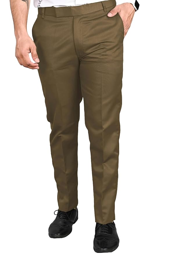 STREETVIBES Formal Pants for Man – Regular Fit, Mid Rise, Wrinkle-Free Trousers for Men, Superior Comfort for All Day Wear