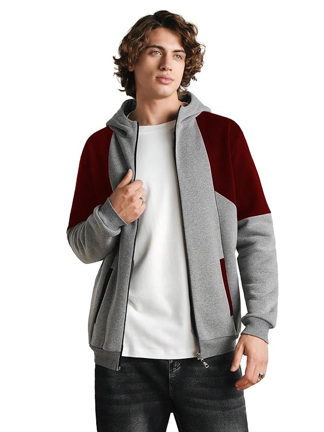 TAGDO Men's Colorblock Split Structure Sporty Jacket