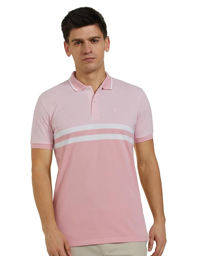 Allen Solly Men Polycotton Regular Fit Color Blocked Polo