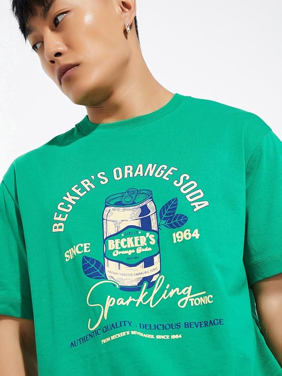 Max Men's Printed Regular Fit T-Shirt