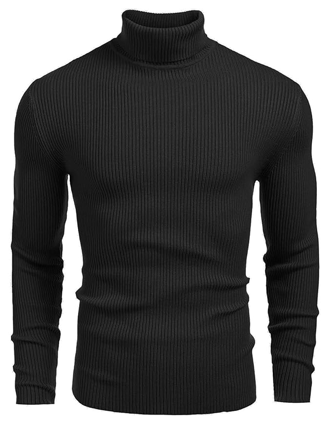 DENIMHOLIC Men's Cotton Turtle Neck Sweater