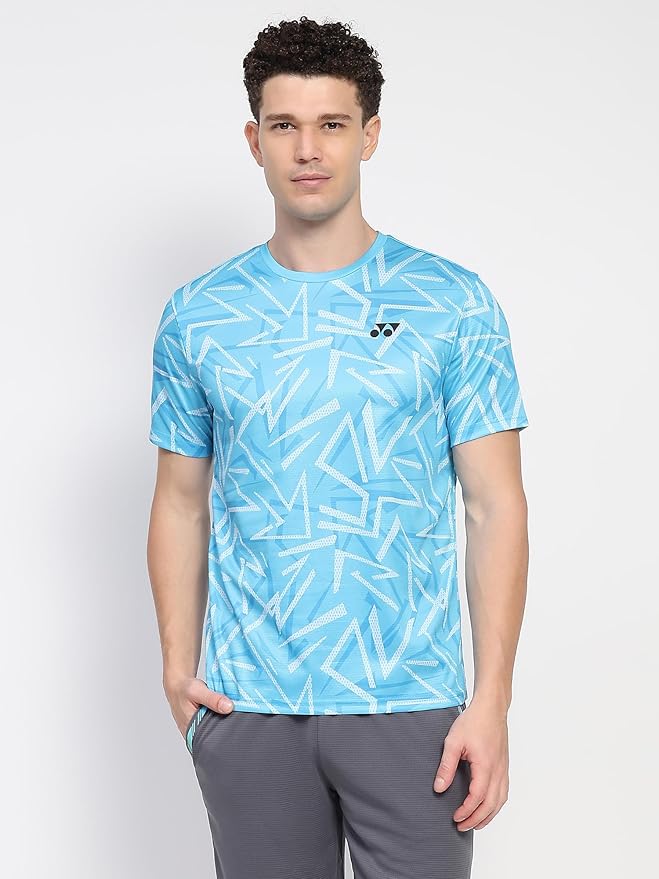 Yonex Round Neck T-Shirt 2876 |Badminton |Tennis |Squash| TruAir Lite | TrueBreeze Tech | Lightweight & Fast-Dry | Moisture Absorbing | Cool, Dry & Stylish