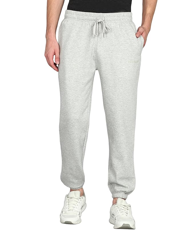Alan Jones Clothing Men's Regular Fit Mid Rise Fleece Jogger Regular Pants For Winterwear