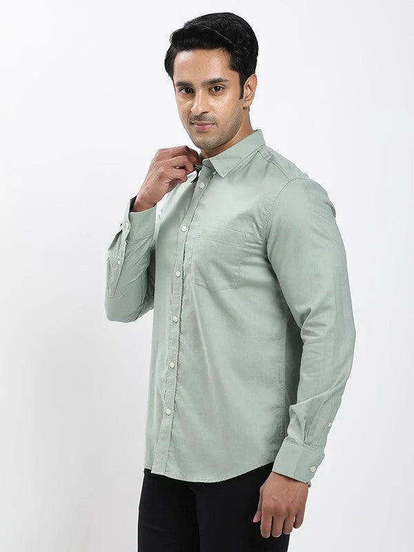 Fairtrade Men Solid Full Sleeve Cotton Shirt