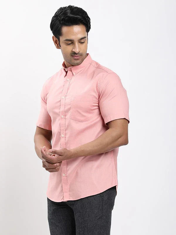 Fairtrade Men Solid Half Sleeve Cotton Shirt