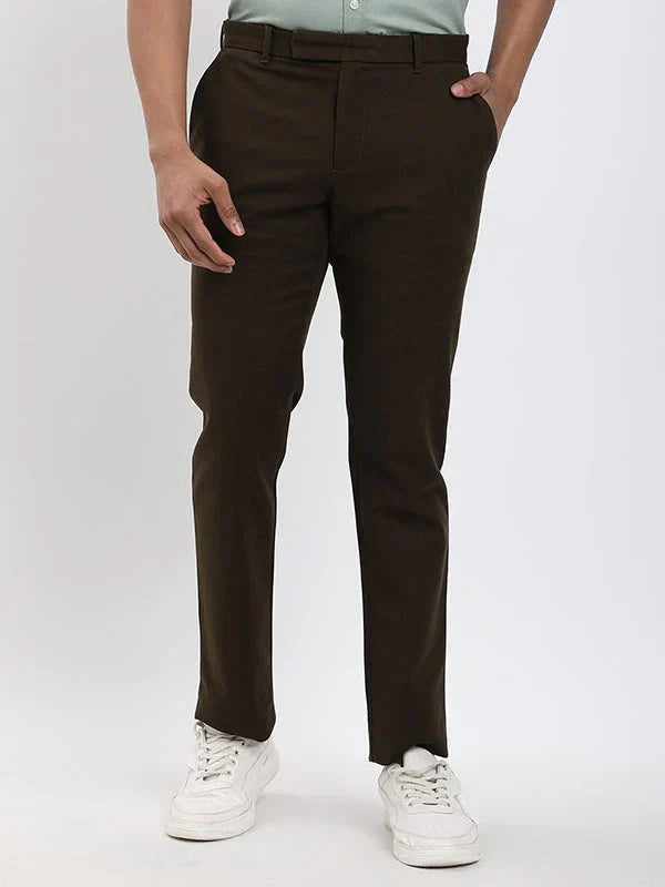 Men Urban Fit Polyester Blend Trouser