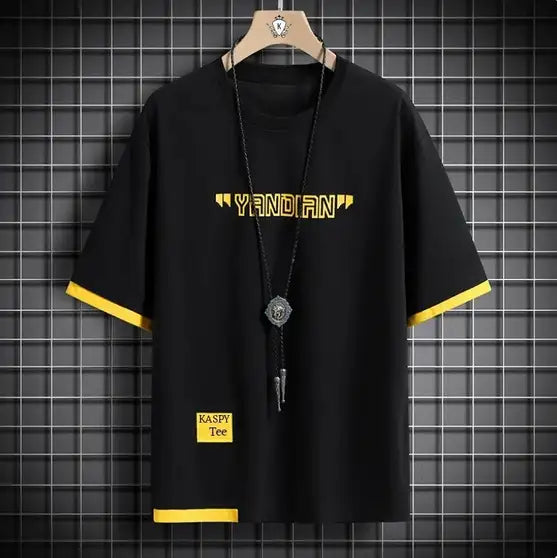 Printed Men Black T-Shirt