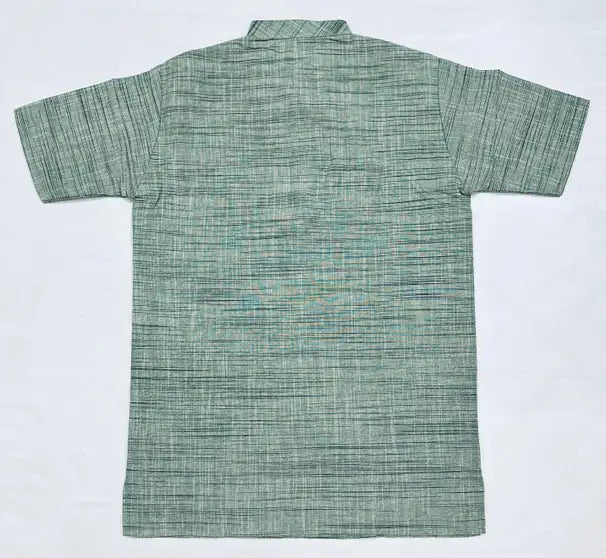 Men Self Design Kurta (Green)