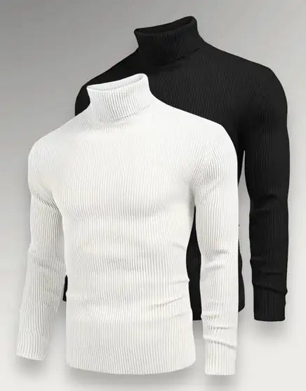 Solid Round Neck Casual Men Cotton Blend White Pullover