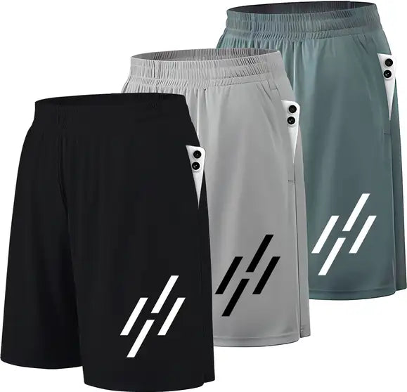 Solid Men Black, Grey, Green Basic Shorts