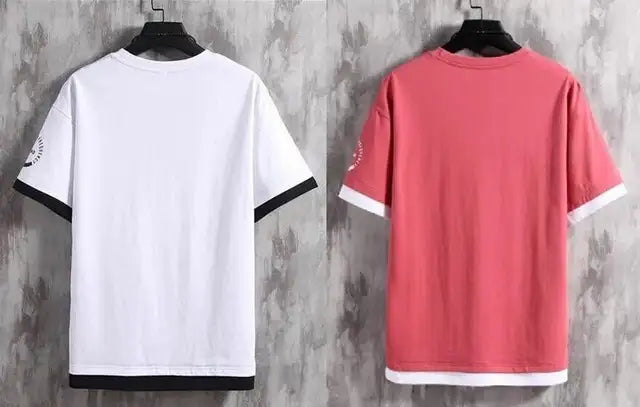 Printed Men Pink, White T-Shirt