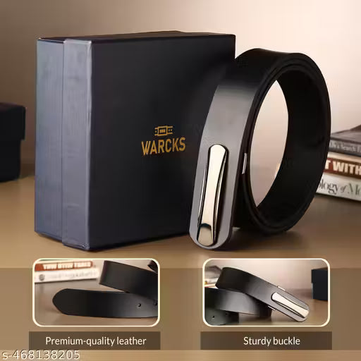 WARCKS Men's Formal, Casual,Premimu Genuine Leather Belt (black)