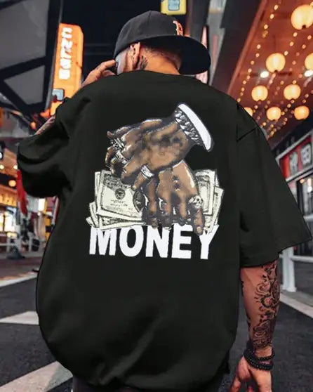 Printed Men Black T-Shirt