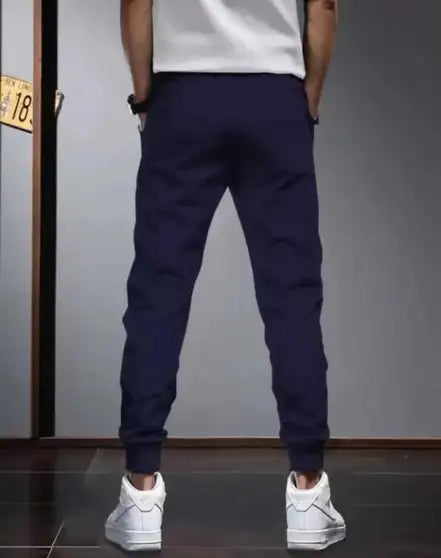 Solid Men Black, Dark Blue Track Pants